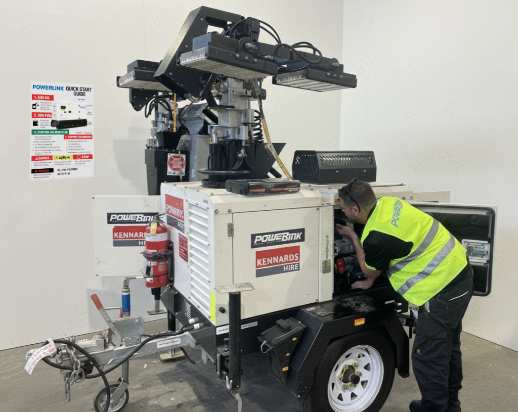 After sales support for frequent hire of Lighting towers.