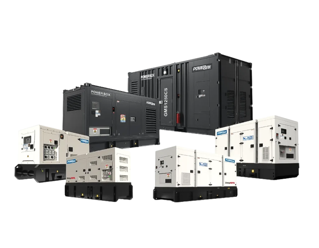 Industrial Diesel Generators from PowerLink, ranging from 6kVA to 3250 kVA, Authorized partner of Kubota, Cummins, Perkins.