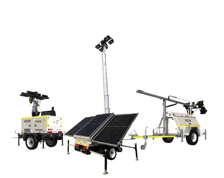 PowerLink Australia Portable LED lighting towers, have diesel, solar and hybrid options.