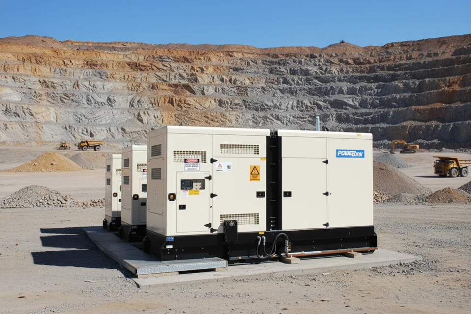 PowerLink Diesel Generators in use in rough Australian Mining field